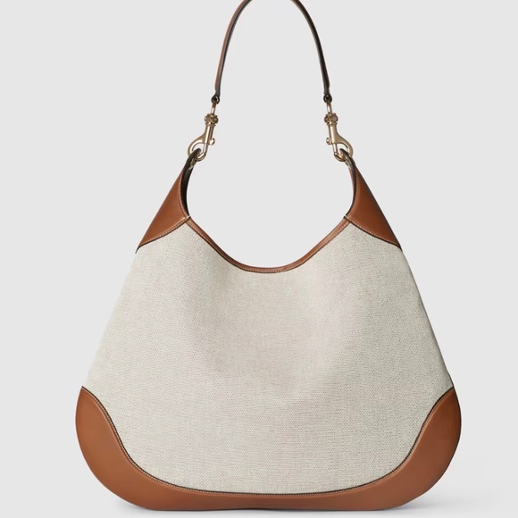 Gucci Handbags - NWT Gucci B Shoulder Bag Natural Canvas